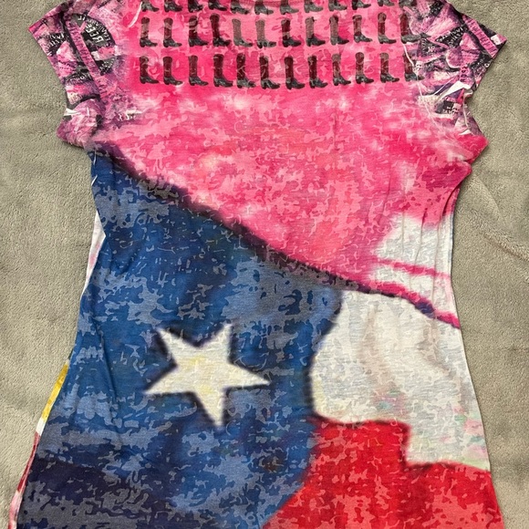 🐸Bucees MEDIUM Pink Burnout Texas Rhinestone Its A TX Thang Yall Tee Shirt - Picture 3 of 3